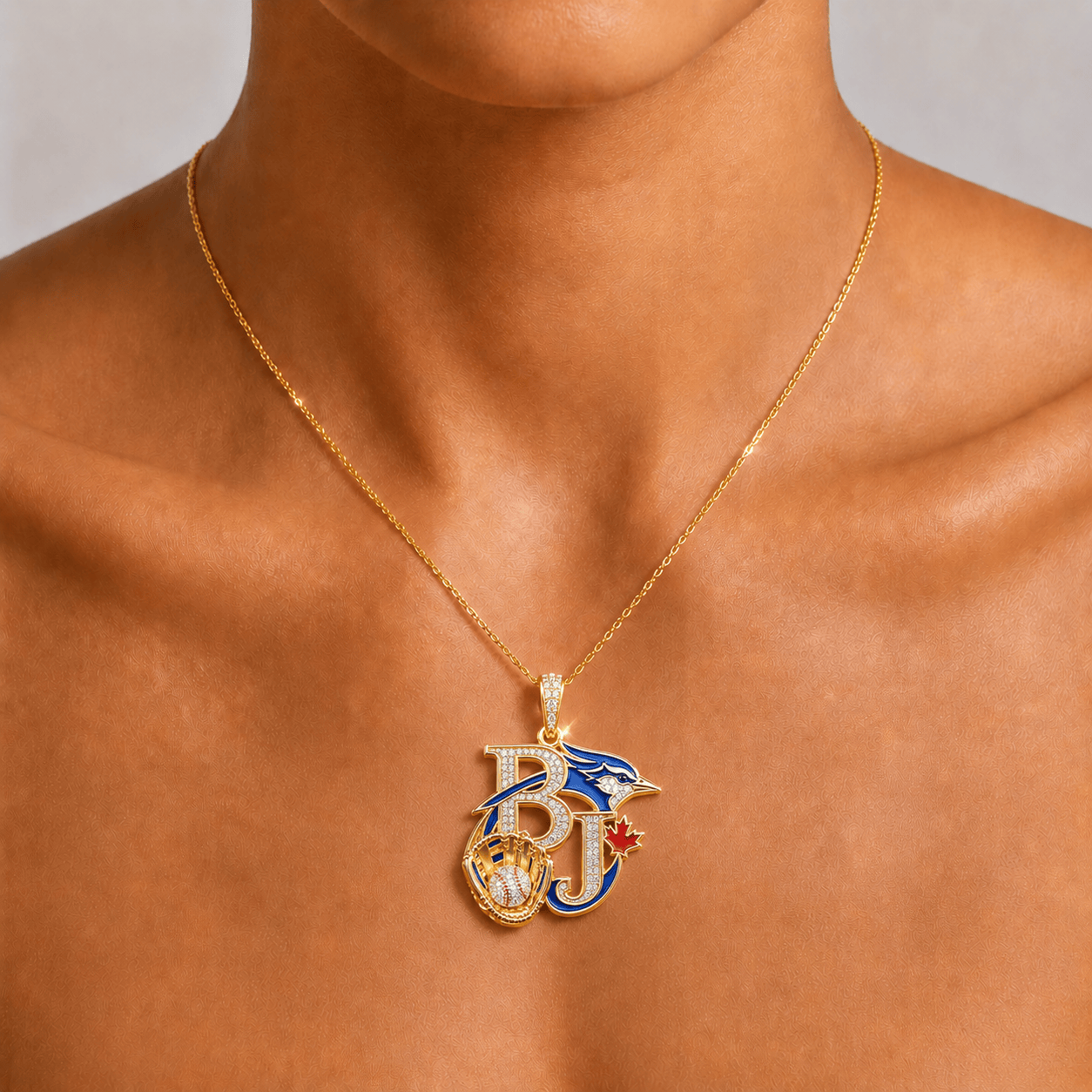 TBJ Solid Gold Chain with Diamond Pendant BMD