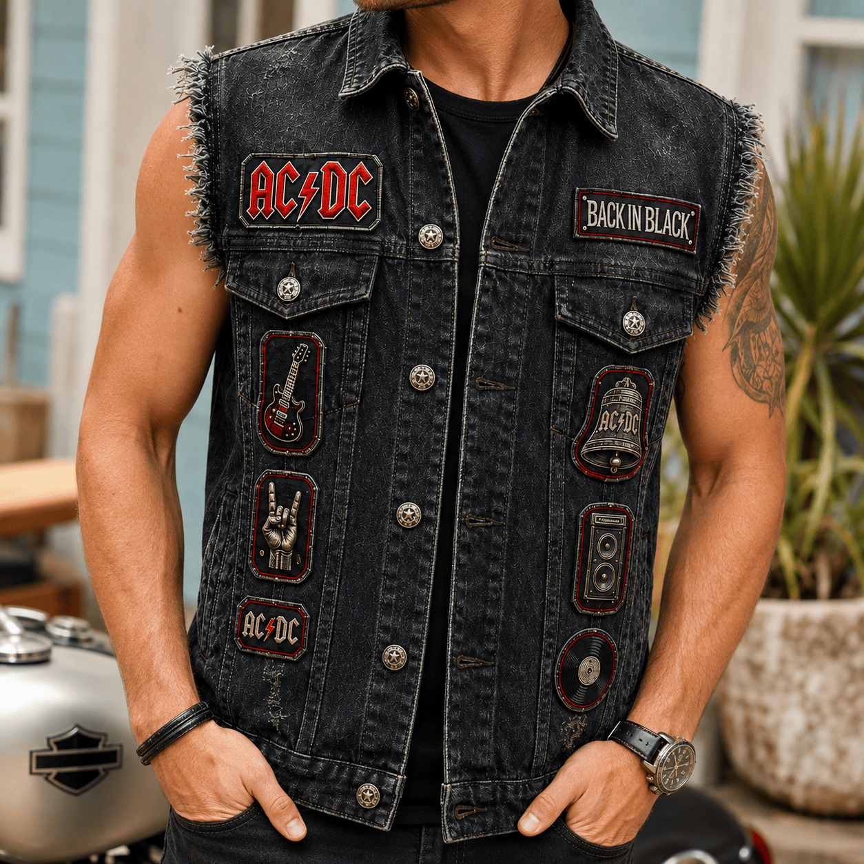 ACD PREMIUM DENIM VEST LNTH