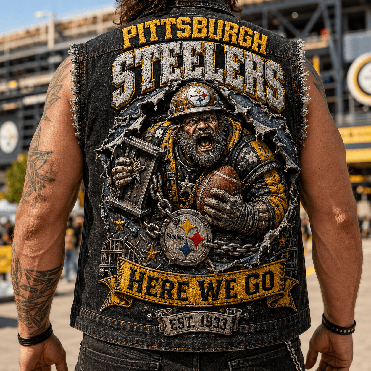 PBS PREMIUM DENIM VEST LNTH