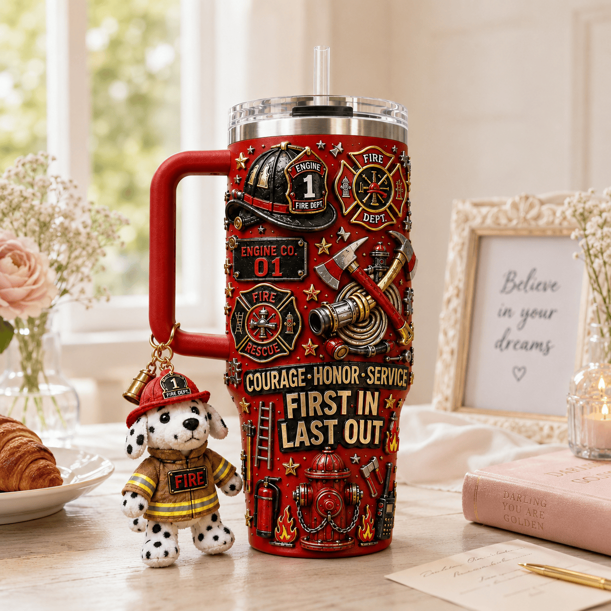FRFT 40oz Tumbler With Handle DNBN