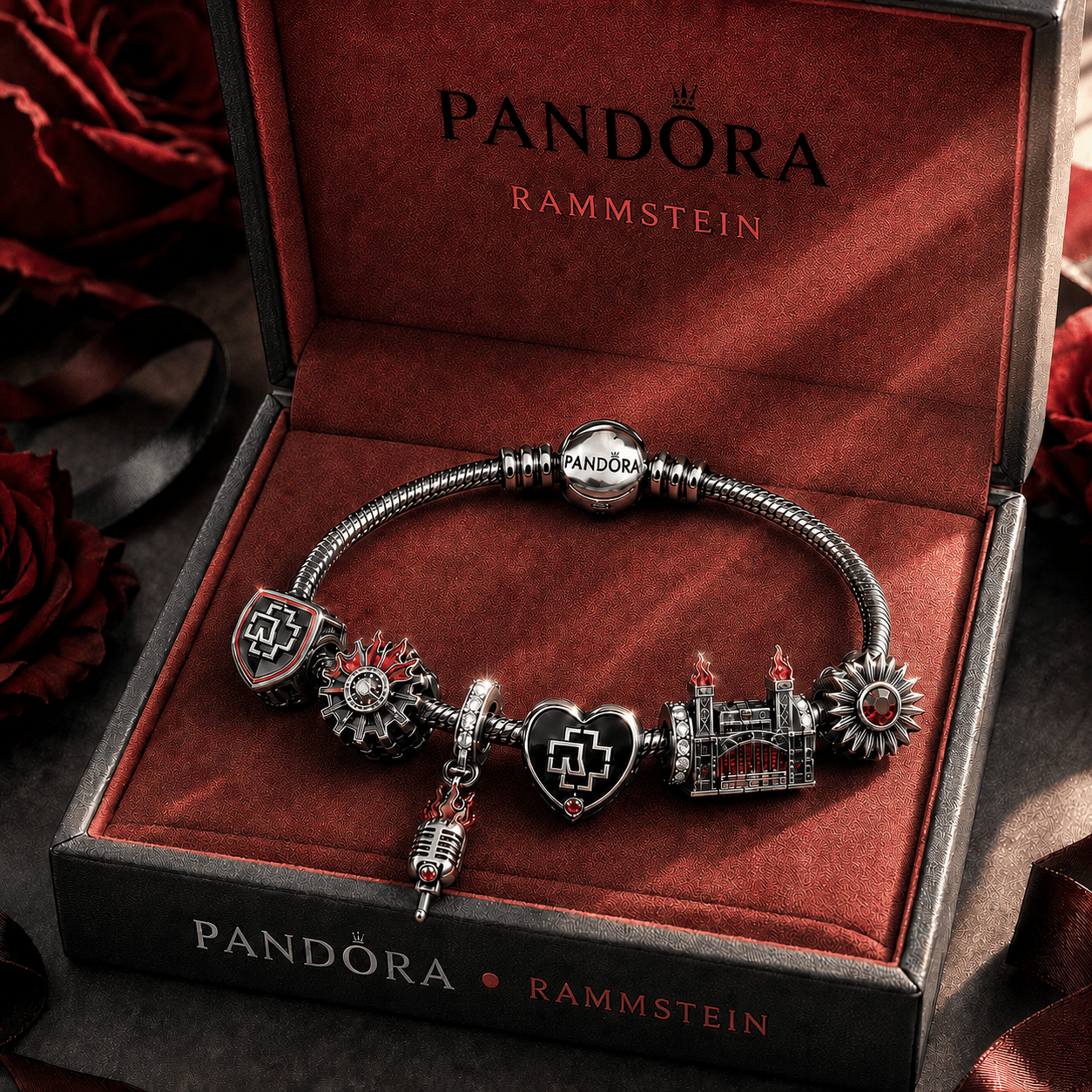 RMS Silver Charm Bracelet Set TMH