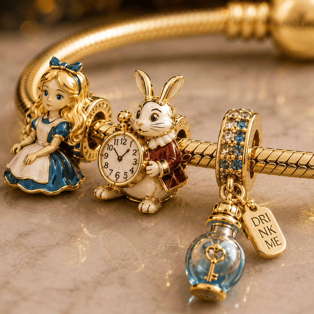 ALW Gold Charm Bracelet Set VTH