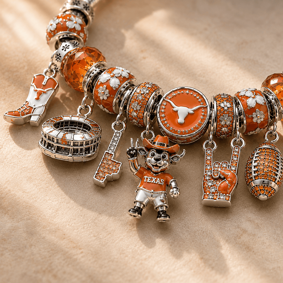 TLS Silver Charm Bracelet Set NTTB