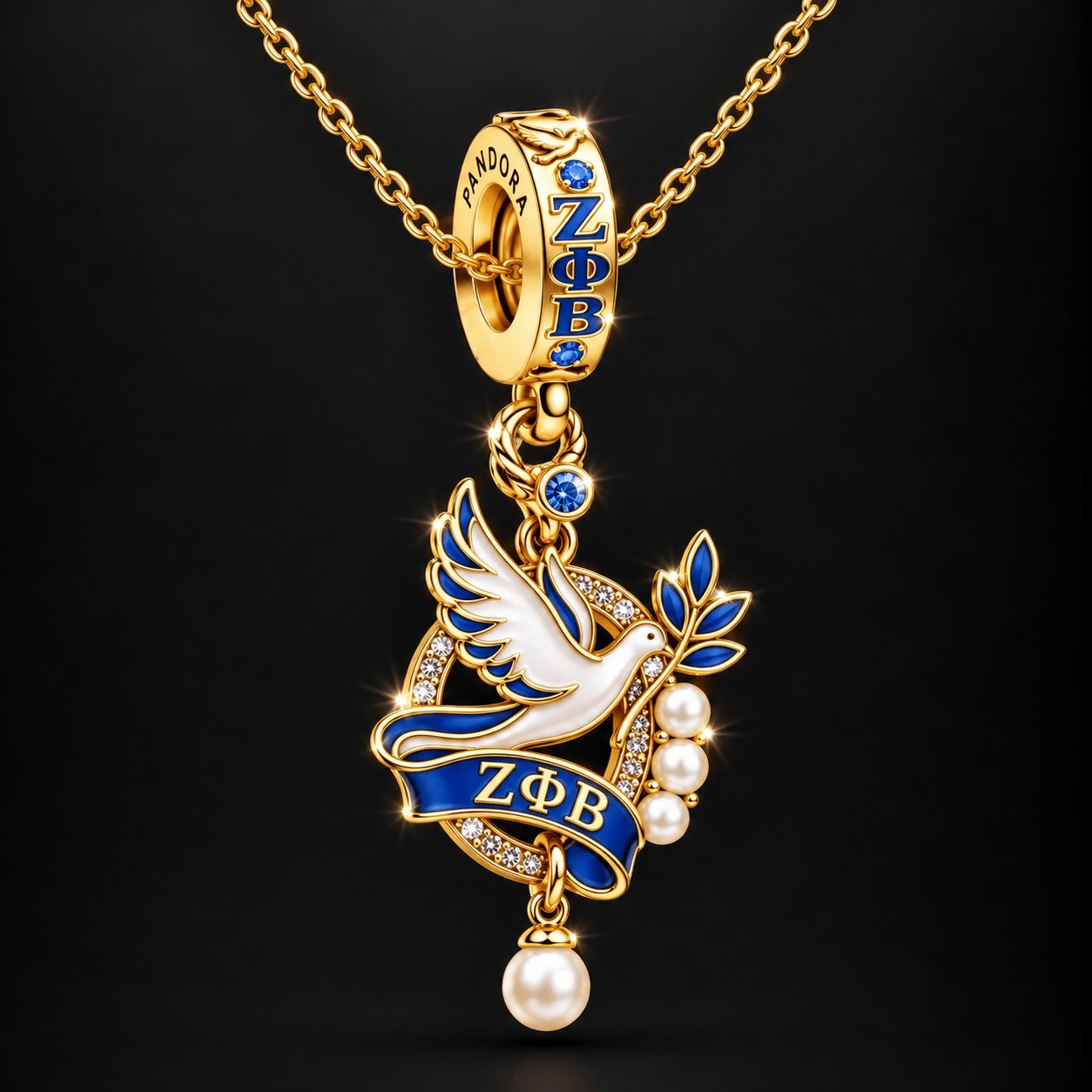 ZPT Solid Gold Chain with Diamond Pendant BMD