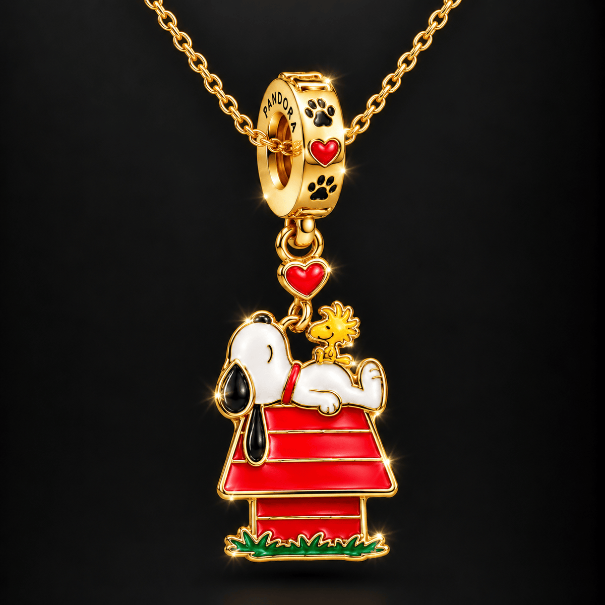 SNPY Solid Gold Chain with Diamond Pendant BMD