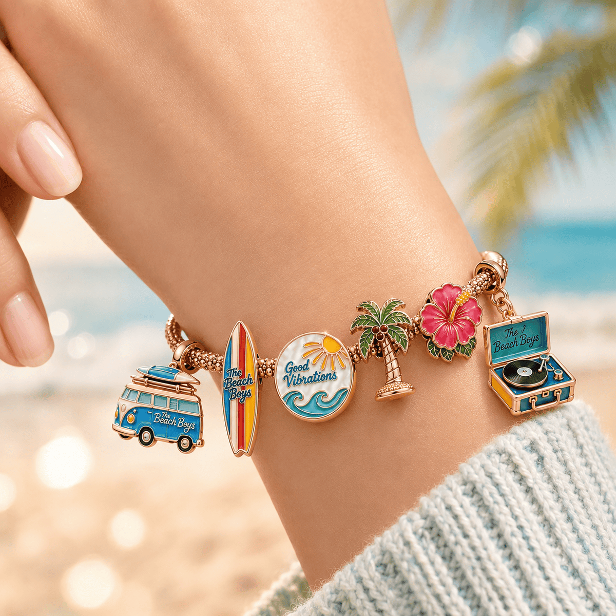 TBY Rose Gold Charm Bracelet Set TTTT