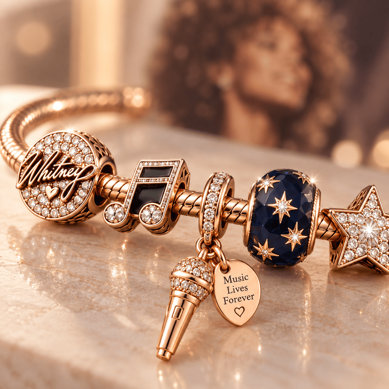 WNHT Gold Charm Bracelet Set PNPA