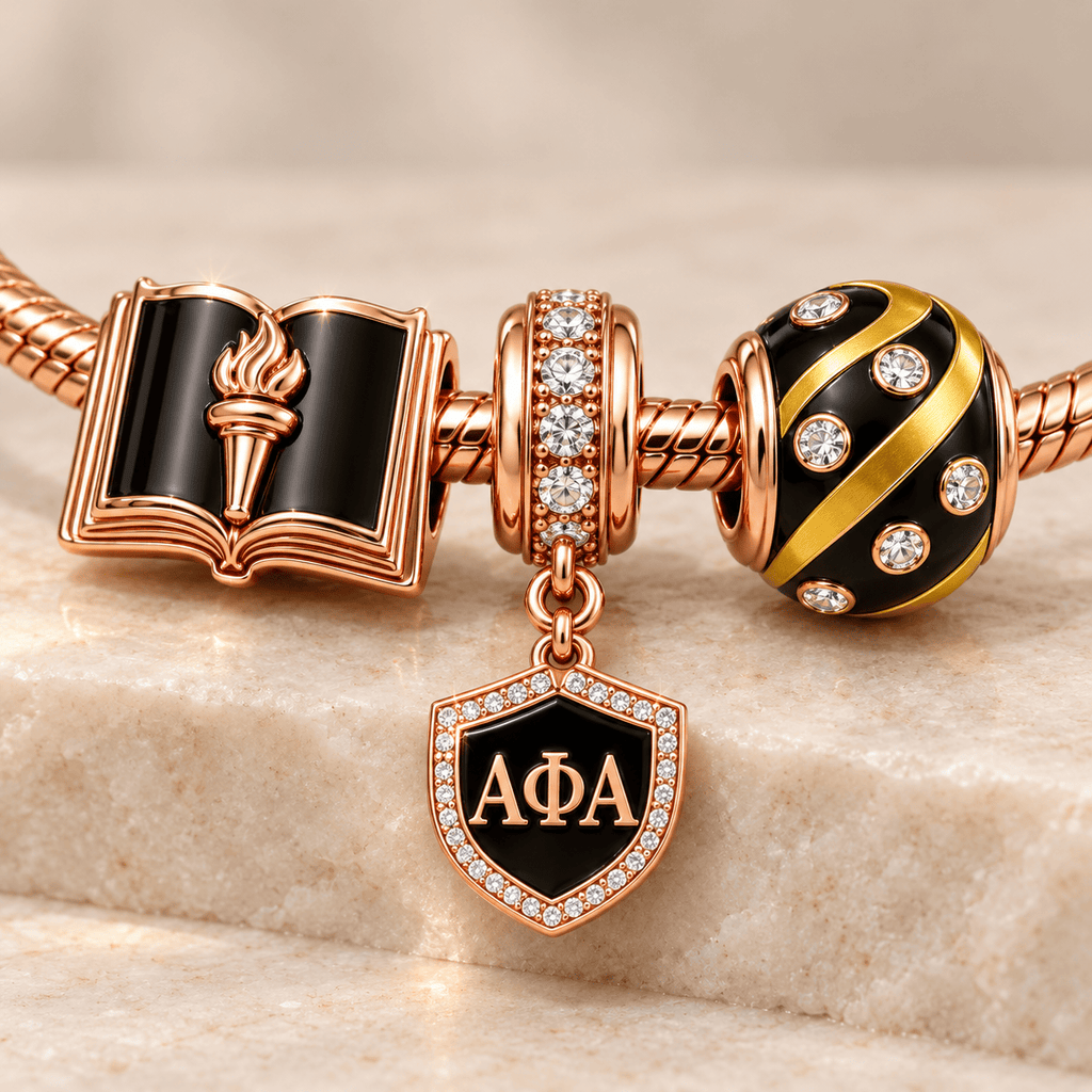 APA Gold Charm Bracelet Set NHVH