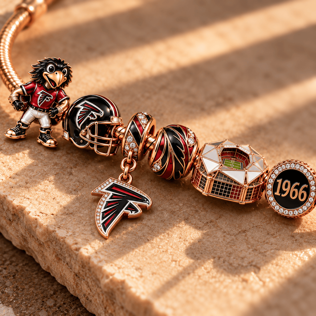 ATF Gold Charm Bracelet Set NHVH