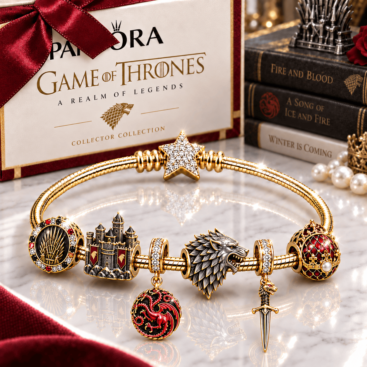 GOT Gold Charm Bracelet Set BMD