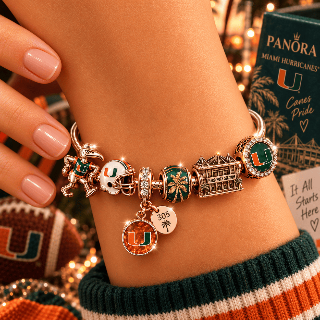 MHC Gold Charm Bracelet Set NHVH