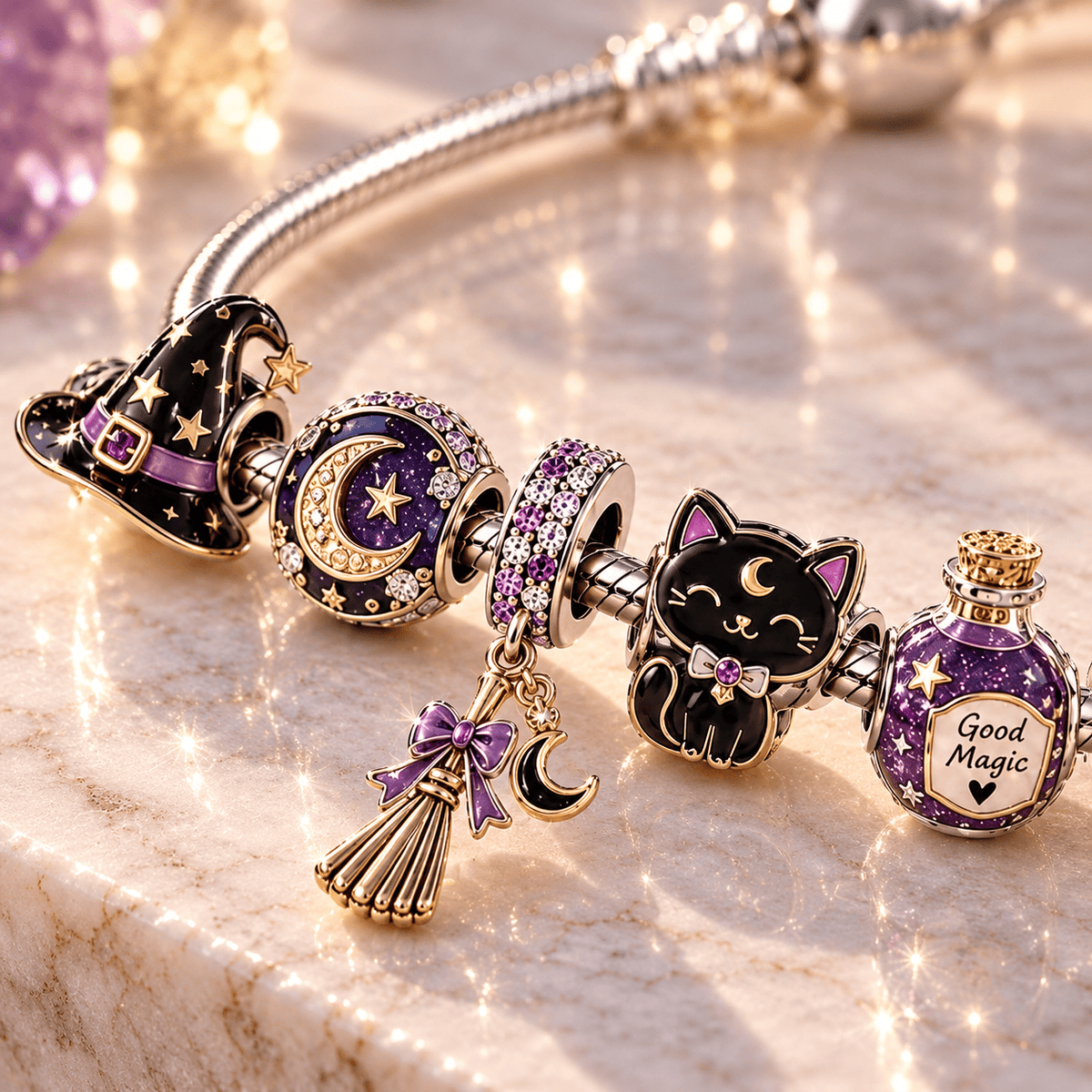 WCG Silver Charm Bracelet Set TTN
