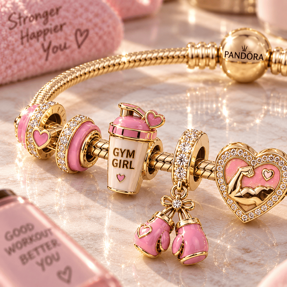 GG Gold Charm Bracelet Set TTN