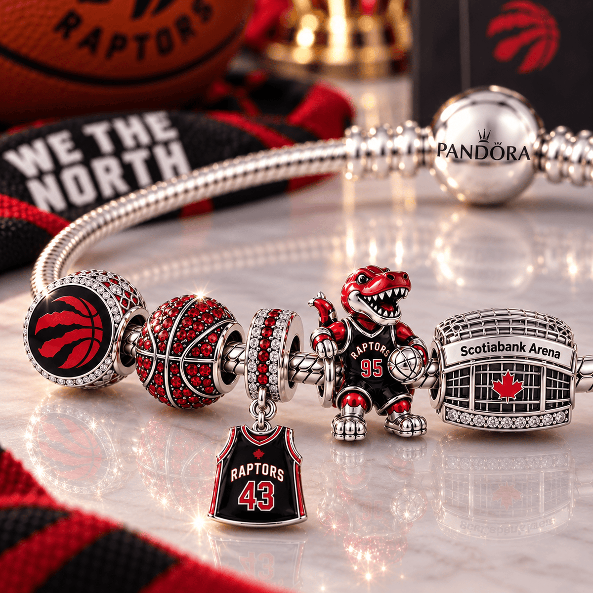 TRT Silver Charm Bracelet Set VTH