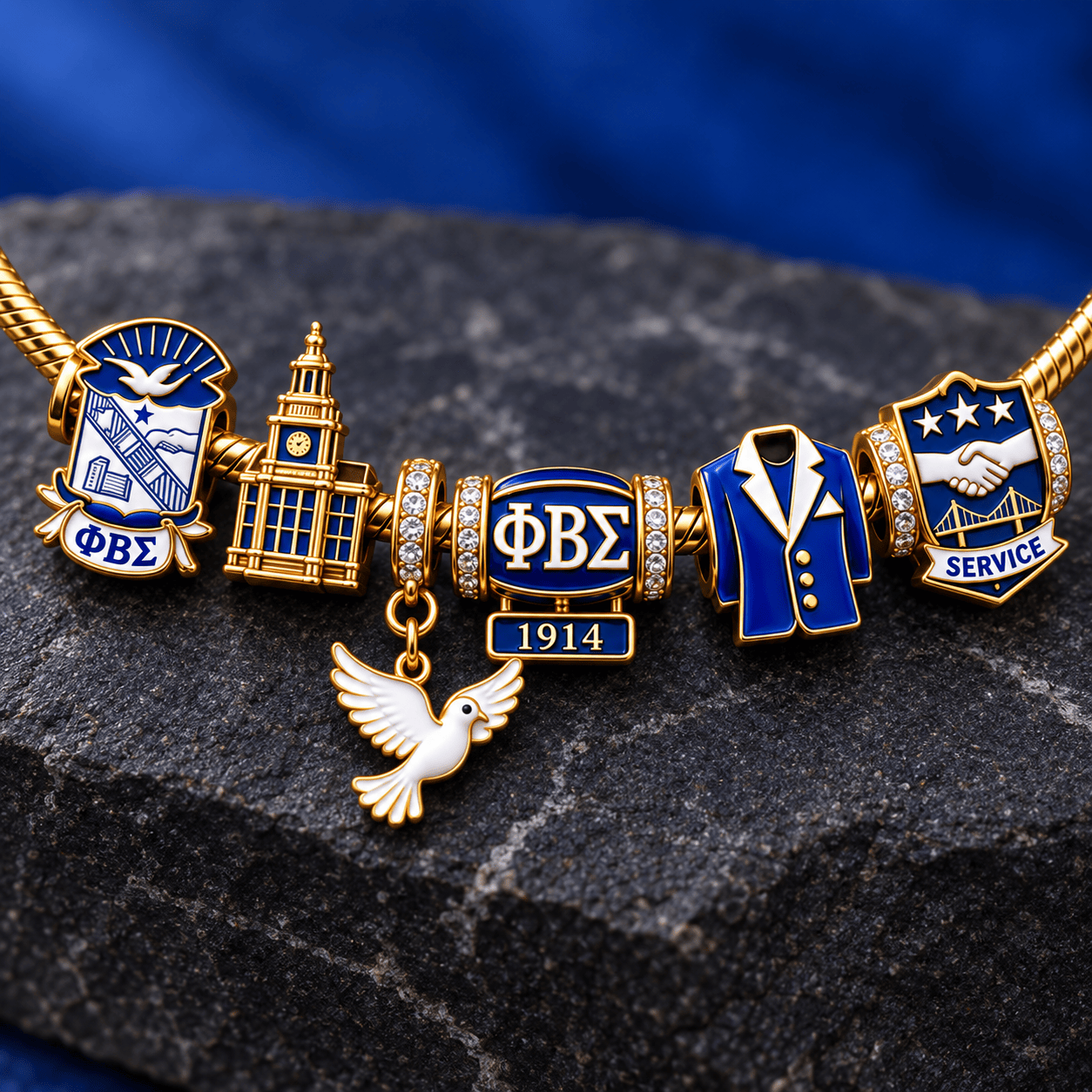 PBTS Silver Charm Bracelet Set NTVA