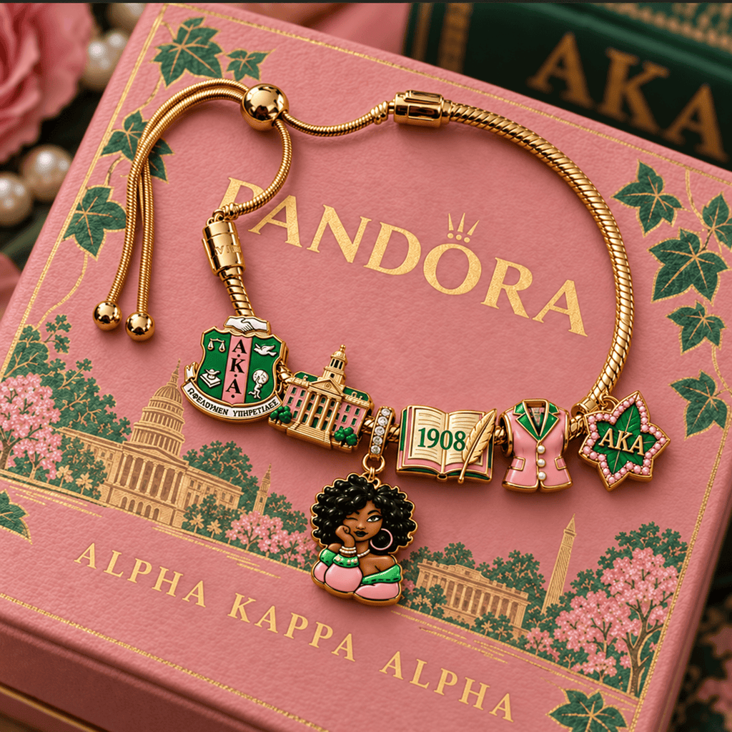 AKA Silver Charm Bracelet Set NTVA