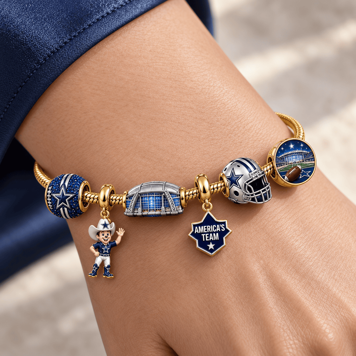 DLCB Gold Charm Bracelet Set HQH