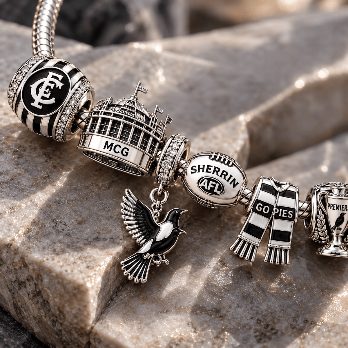 CMW Silver Charm Bracelet Set PTT